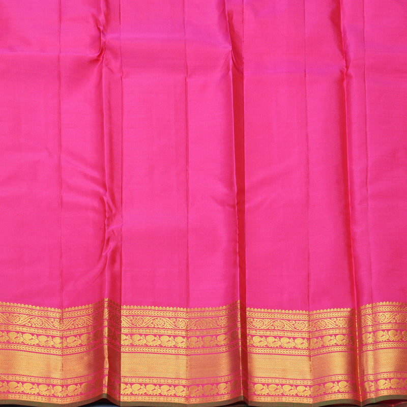 Hayagrivas Handloom Rani Pink Kanjivaram Silk Saree KBF542G3-1