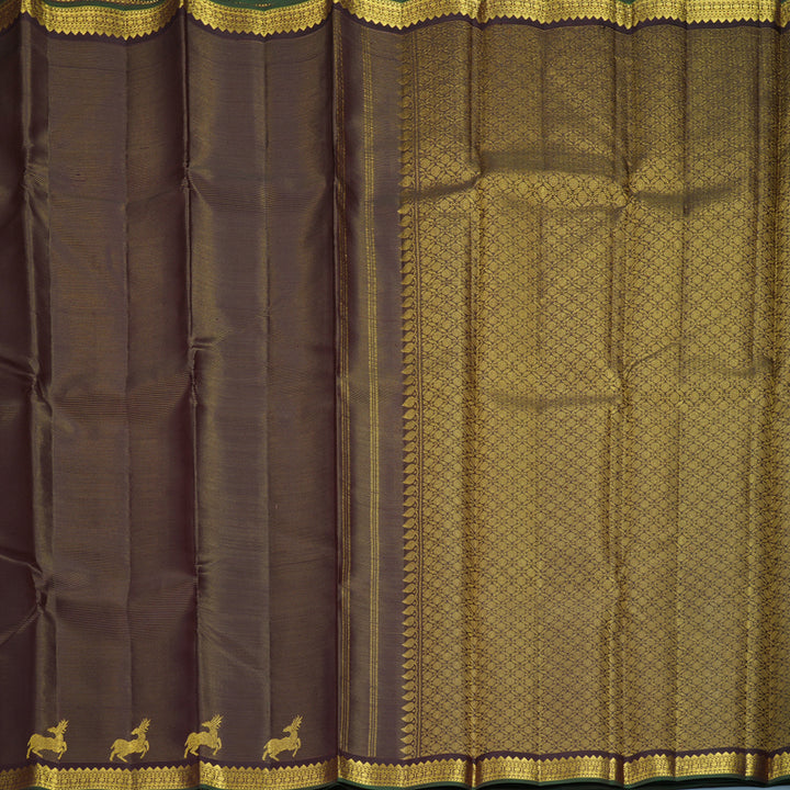 Hayagrivas Handloom Deep Snuff Kanjivaram Silk Saree KBF542G4-2