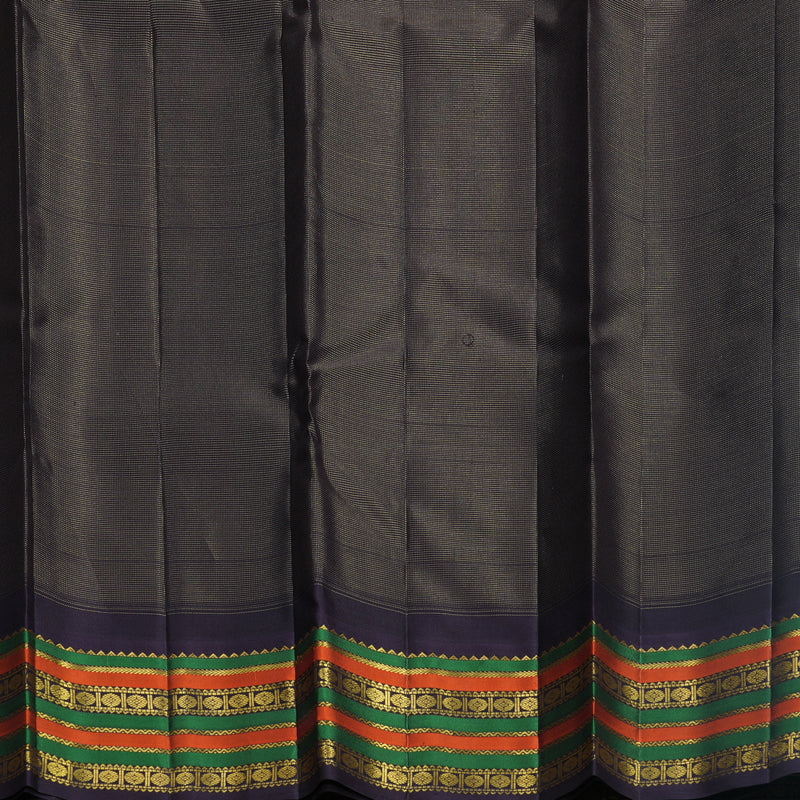 Hayagrivas Handloom Sea Green Kanjivaram Silk Saree with Nagapazham Border KBF542G8-2