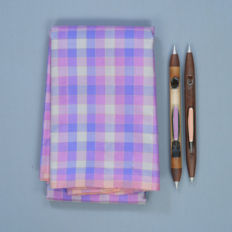 Hayagrivas Handloom Multicolour Checks Kanjivaram Silk Saree KBF543G1-1