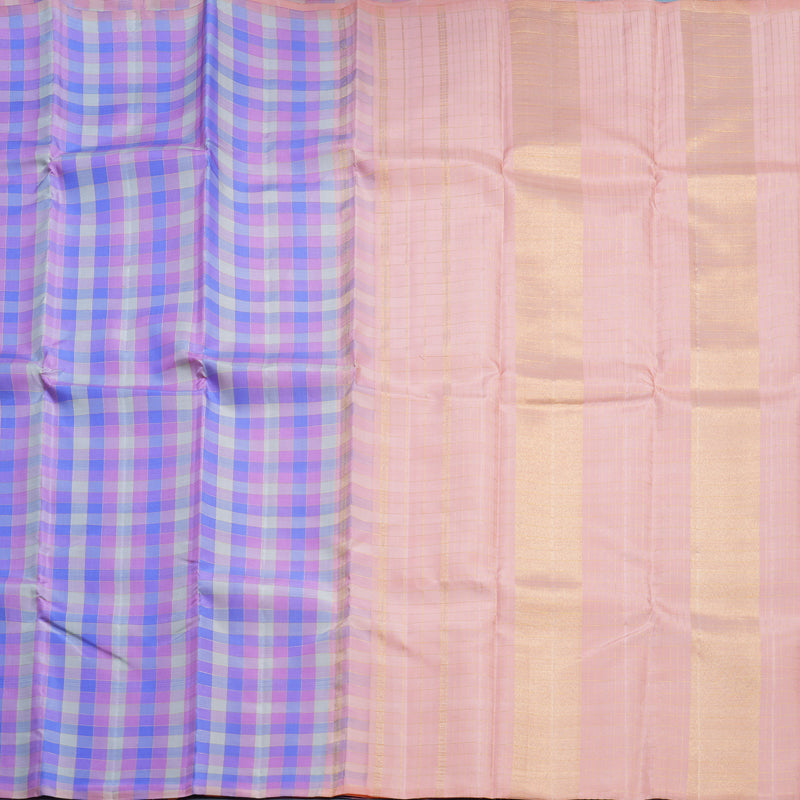 Hayagrivas Handloom Multicolour Checks Kanjivaram Silk Saree KBF543G1-1