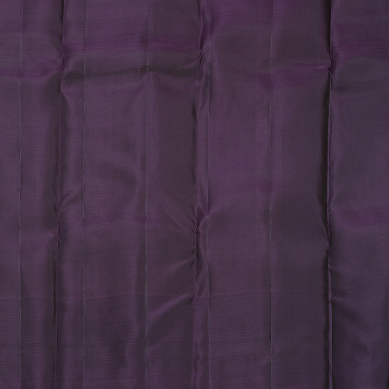 Hayagrivas Handloom Rust Orange Kanjivaram Silk Saree with Plum Purple Border KBF544G1-3