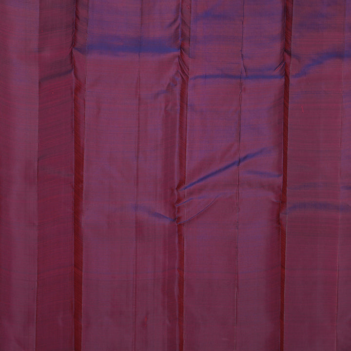 Hayagrivas Handloom Reddish-Orange Kanjivaram Silk Saree with Purple Border KBF544G1-4