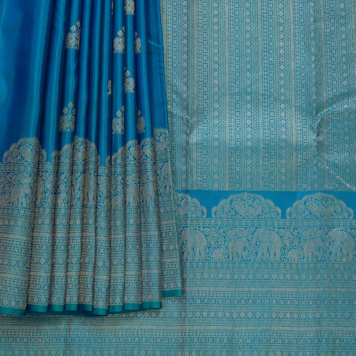 Hayagrivas Handloom Mayilkazhuthu Kanjivaram Silk Saree KBF544G4-2