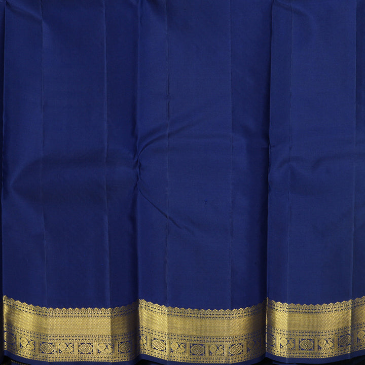 Hayagrivas Handloom Dark Blue Kanjivaram Silk Saree KBF544G5-3