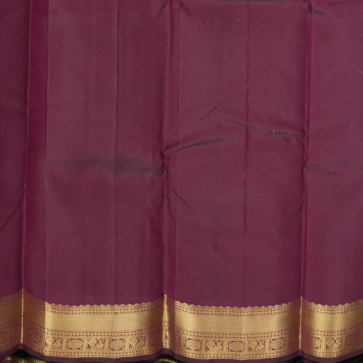 Hayagrivas Handloom Wine Purple Kanjivaram Silk Saree KBF544G5-7