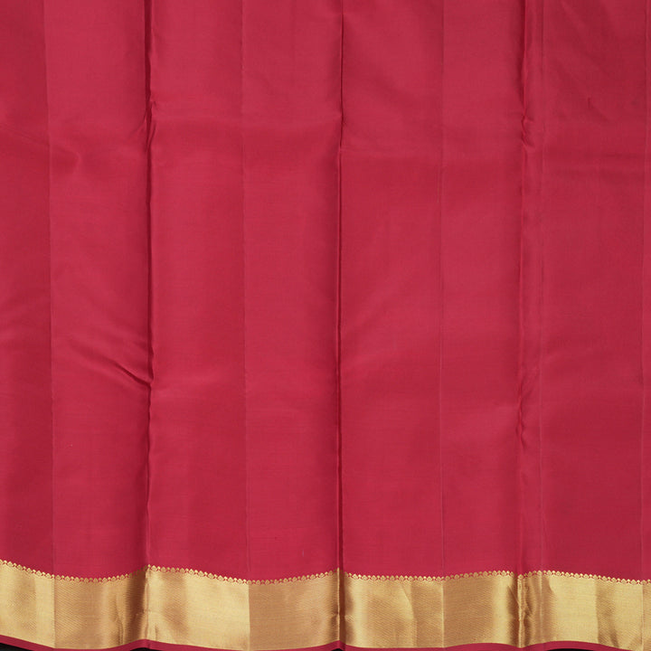 Hayagrivas Handloom Red Kanjivaram Silk Saree with Temple Border KBF544G7-4