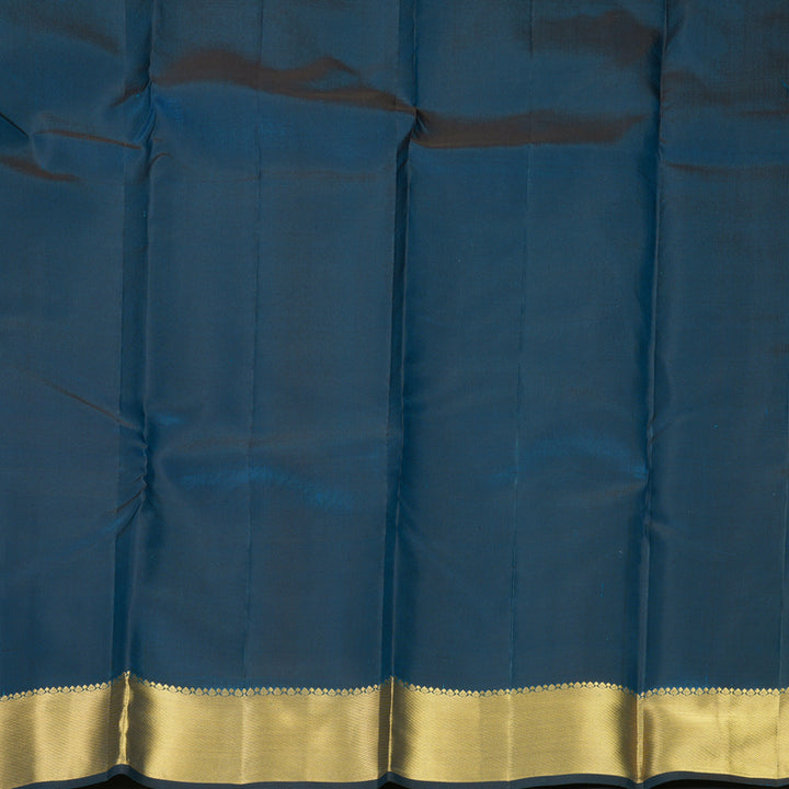 Hayagrivas Handloom Peacock Blue Kanjivaram Silk Saree KBF544G7-6