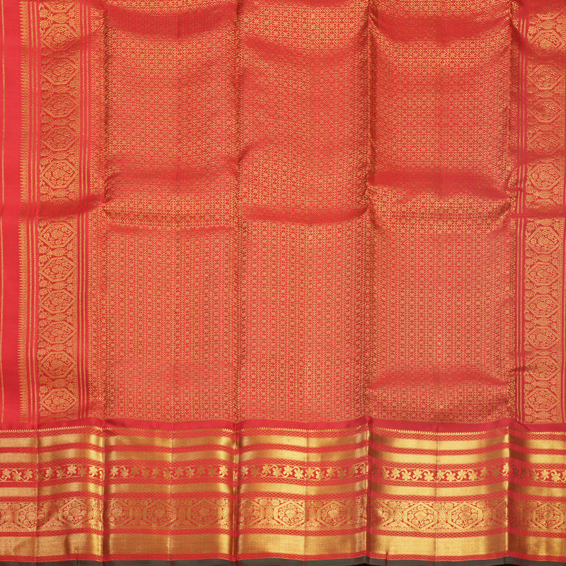Hayagrivas Handloom Red Kanjivaram Silk Saree KBF545G1-3