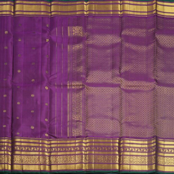 Hayagrivas Handloom Purple Kanjivaram Silk Saree KBF545G1-5