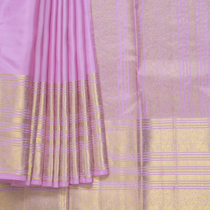 Hayagrivas Handloom Lavender-Pink Kanjivaram Silk Saree KBF545G1-9