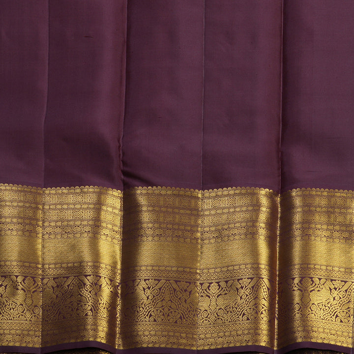 Hayagrivas Handloom Rust Orange Kanjivaram Silk Saree with Coffee Brown Border KBF545G2-1
