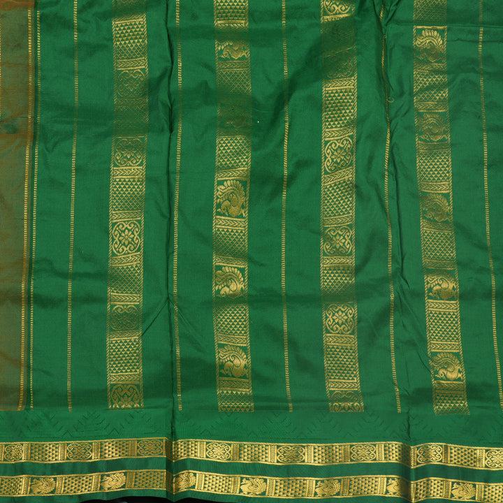 Hayagrivas Handloom Turmeric Yellow Ten Yards Silk Saree KBF546G2-3