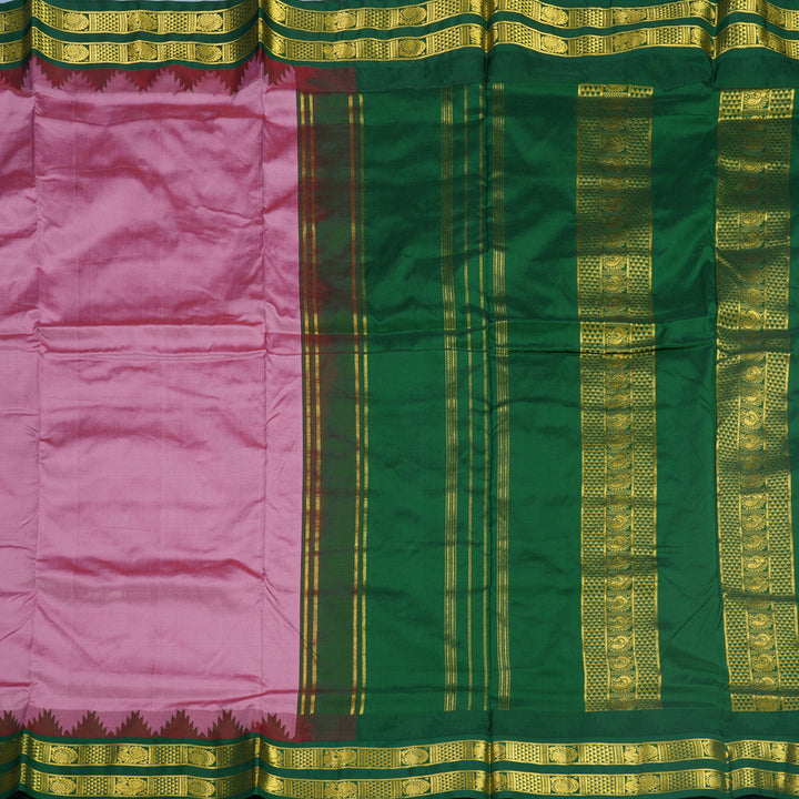 Hayagrivas Handloom Mauve Ten Yards Silk Saree KBF546G2-7