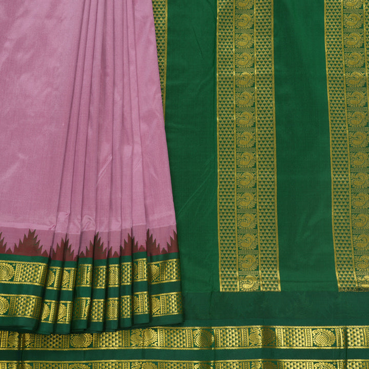 Hayagrivas Handloom Mauve Ten Yards Silk Saree KBF546G2-7