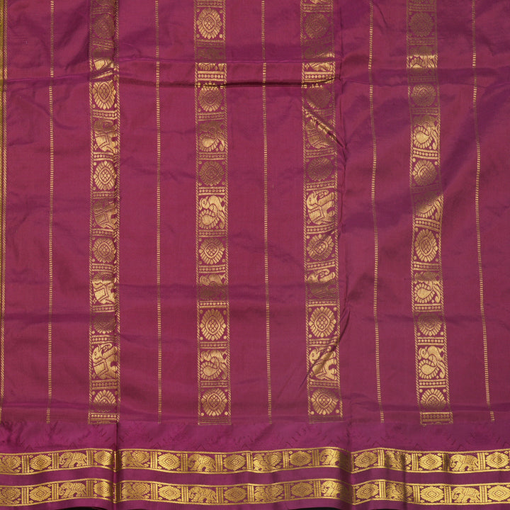 Hayagrivas Handloom Lemon Yellow Ten Yards Silk Saree KBF546G2-8
