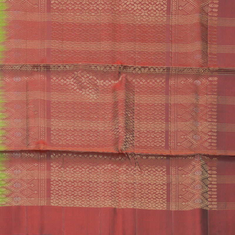 Hayagrivas Parrot Green Handloom Soft Silk Saree KBF547G1-11