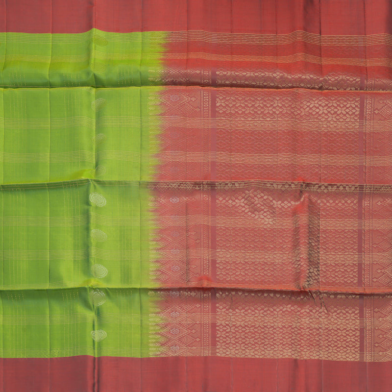 Hayagrivas Parrot Green Handloom Soft Silk Saree KBF547G1-11