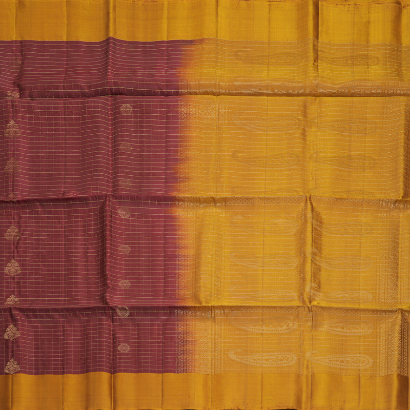 Hayagrivas Dark Guava Handloom Soft Silk Saree KBF547G1-30