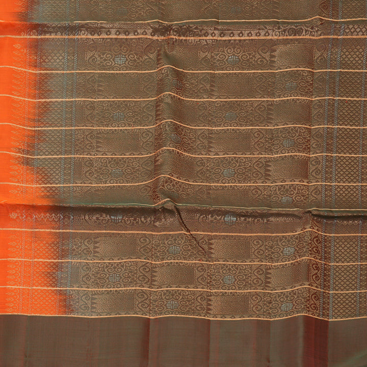 Hayagrivas Orange Handloom Soft Silk Saree KBF547G1-42