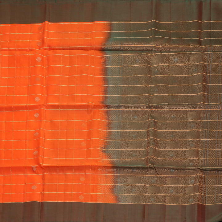 Hayagrivas Orange Handloom Soft Silk Saree KBF547G1-42