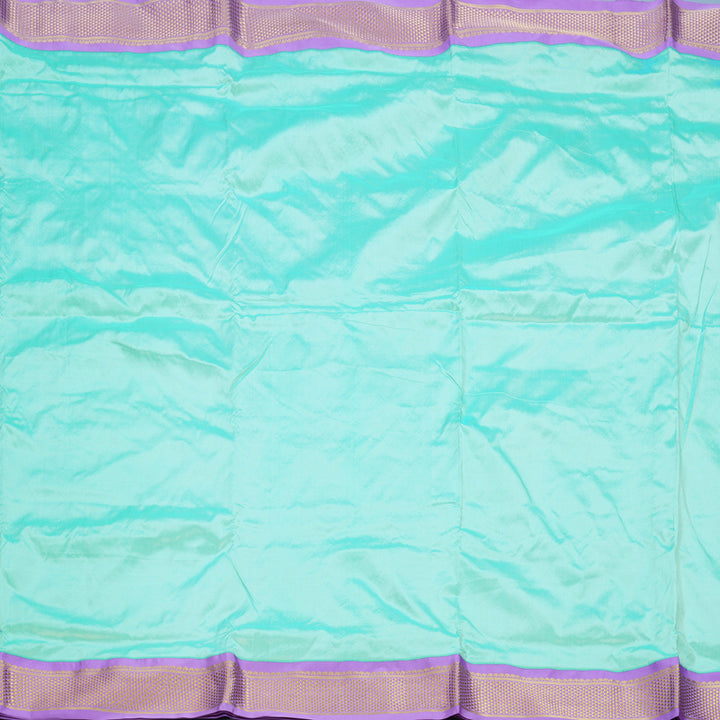 Hayagrivas Handloom Ice Blue Ten Yards Silk Saree Lilac KBF548G1-16