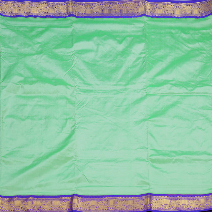 Hayagrivas Handloom Pastel Green Ten Yards Silk Saree KBF548G1-17