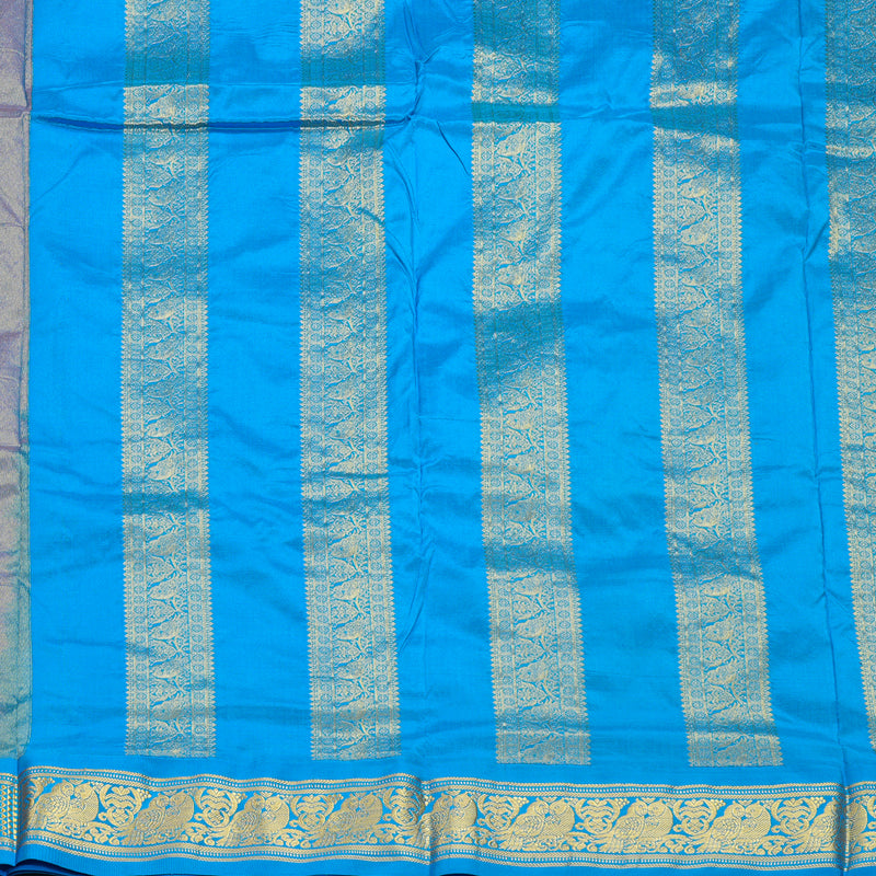 Hayagrivas Handloom Mambazham Orange Ten Yards Silk Saree KBF548G1-4