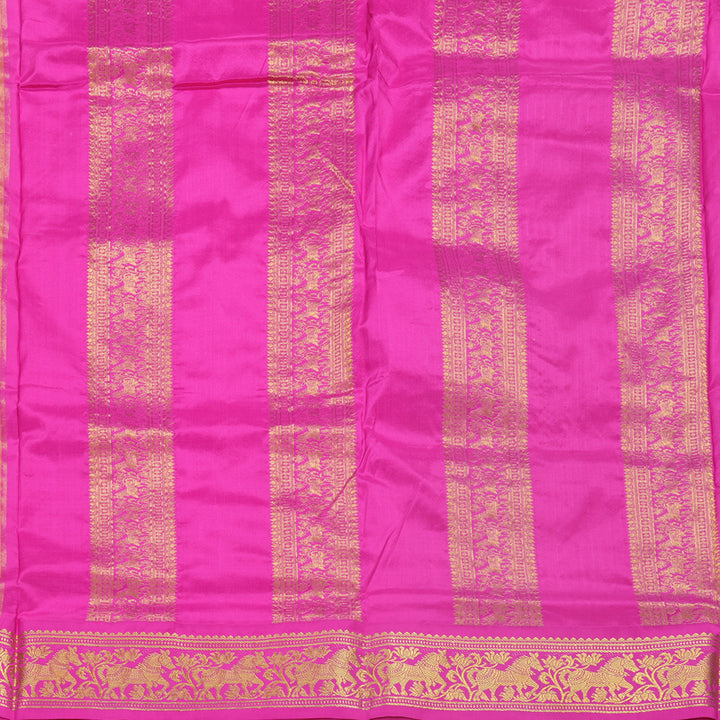 Hayagrivas Handloom Yellow Ten Yards Silk Saree KBF548G1-40