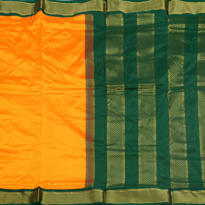 Hayagrivas Handloom Mambazham Orange Ten Yards Silk Saree KBF548G1-52
