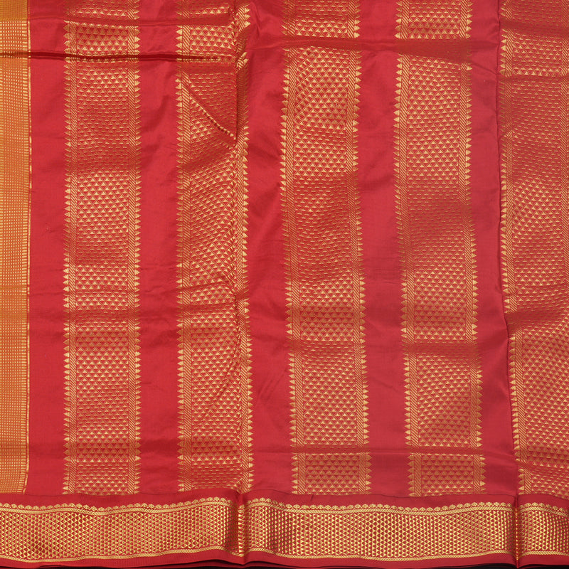 Hayagrivas Handloom Lime Green Ten Yards Silk Saree KBF548G1-62