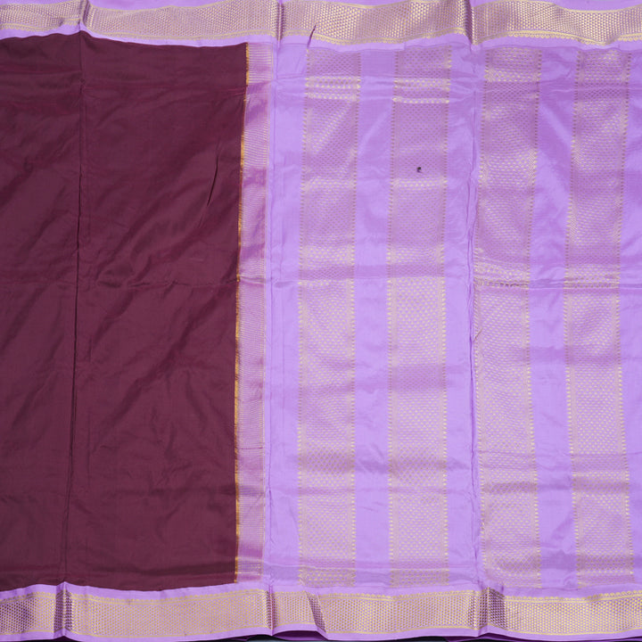 Hayagrivas Handloom Burgundy Ten Yards Silk Saree KBF548G1-67