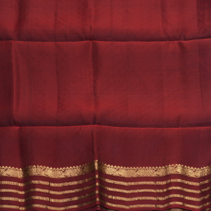 Hayagrivas Purplish-Blue Handloom Soft Silk Saree KBF549G1-4