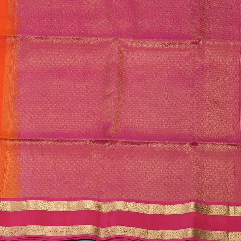 Hayagrivas Fanta Orange Handloom Soft Silk Saree KBF550G1-17
