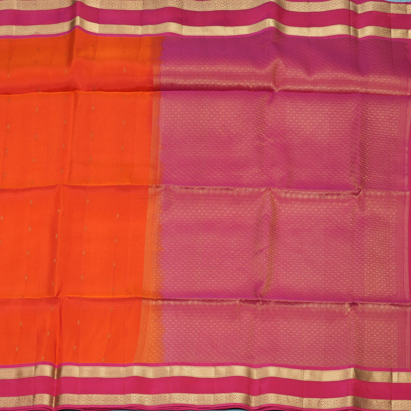 Hayagrivas Fanta Orange Handloom Soft Silk Saree KBF550G1-17