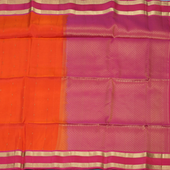 Hayagrivas Fanta Orange Handloom Soft Silk Saree KBF550G1-17