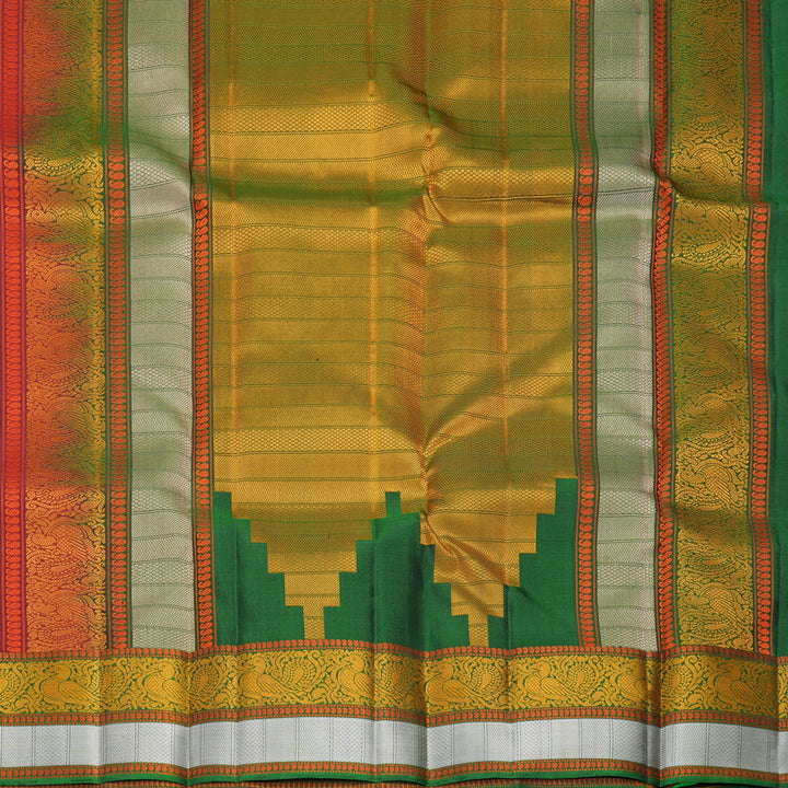 Hayagrivas Handloom Maroon Kanjivaram Silk Saree with Green Border KBF552G1-10