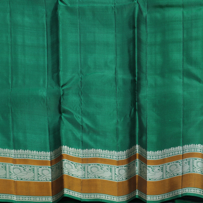 Hayagrivas Handloom Purple Kanjivaram Silk Saree with Dark Green Border KBF552G1-13
