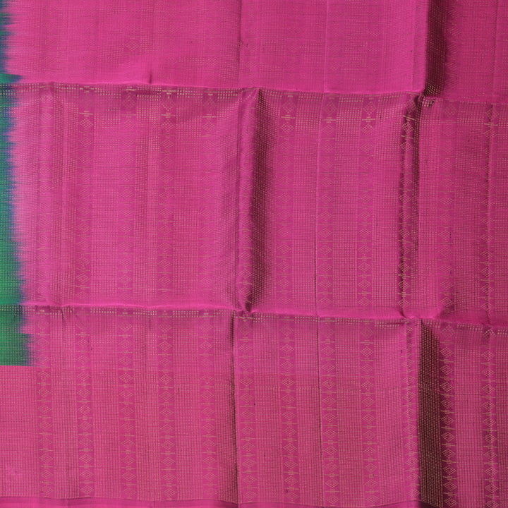Hayagrivas Leaf Green Handloom Soft Silk Saree KBF533G1-3