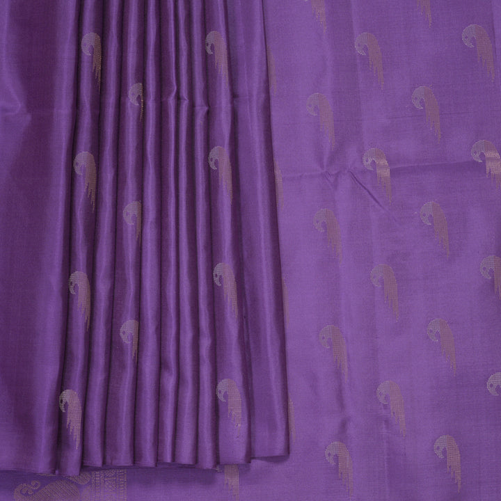 Hayagrivas Lavender Handloom Soft Silk Saree KBF553G12-1