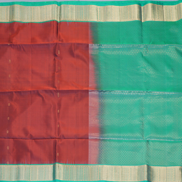 Hayagrivas Rust Orange Handloom Soft Silk Saree KBF553G18-4