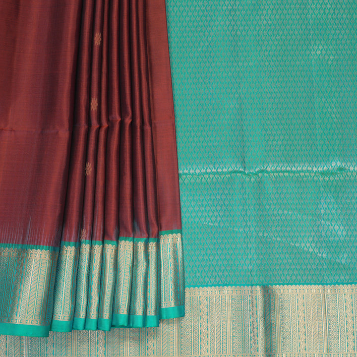 Hayagrivas Rust Orange Handloom Soft Silk Saree KBF553G18-4