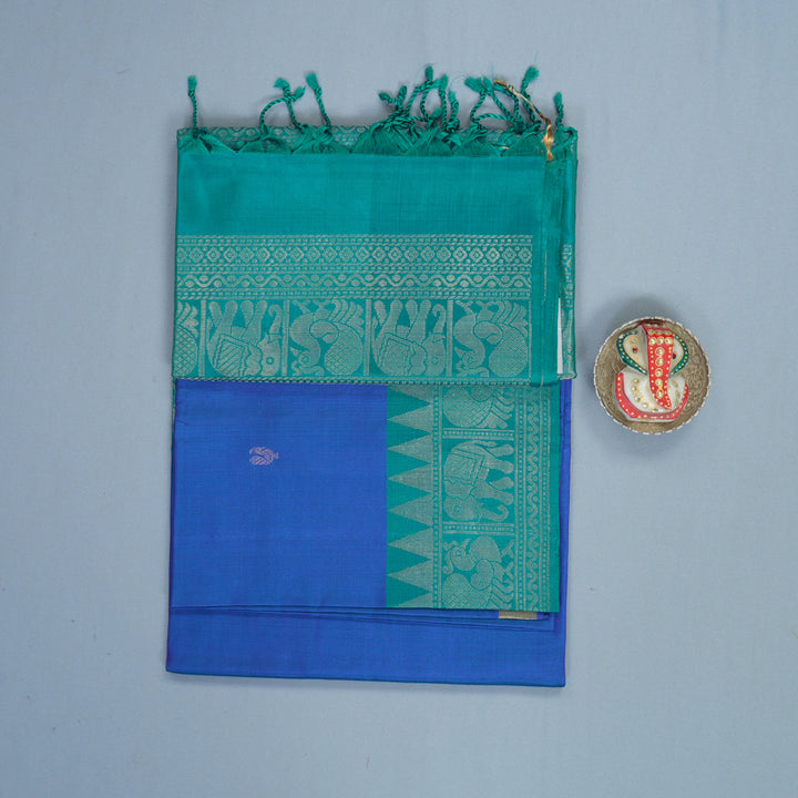 Hayagrivas Royal Blue Handloom Soft Silk Saree KBF553G2-3