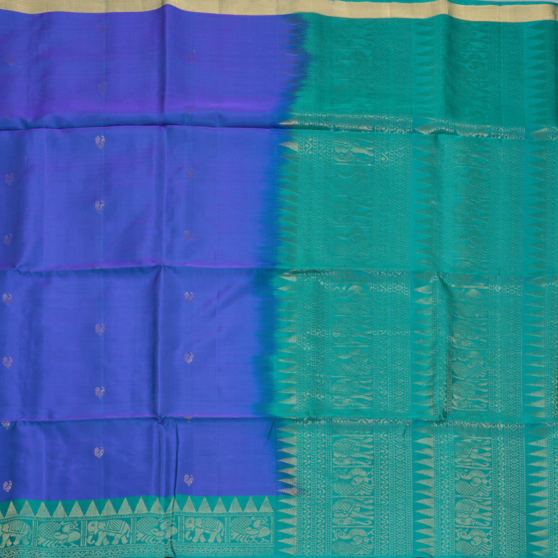 Hayagrivas Royal Blue Handloom Soft Silk Saree KBF553G2-3