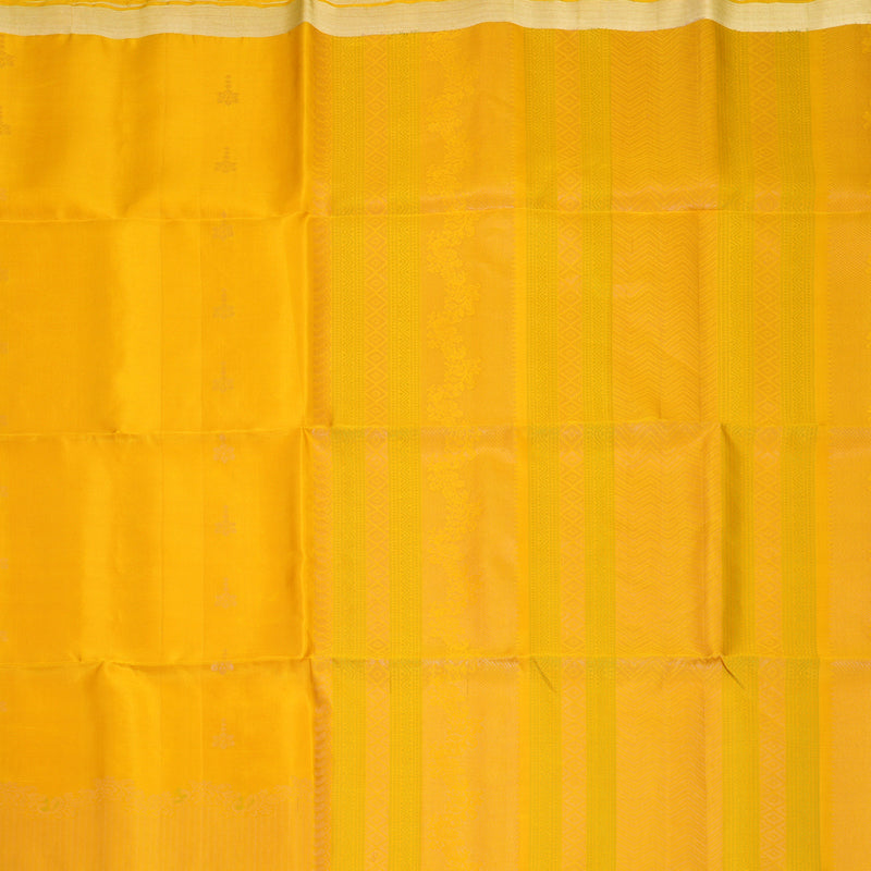 Hayagrivas Mustard Yellow Handloom Soft Silk Saree KBF553G7-2