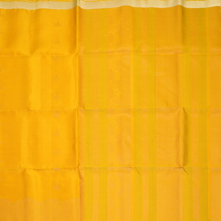 Hayagrivas Mustard Yellow Handloom Soft Silk Saree KBF553G7-2