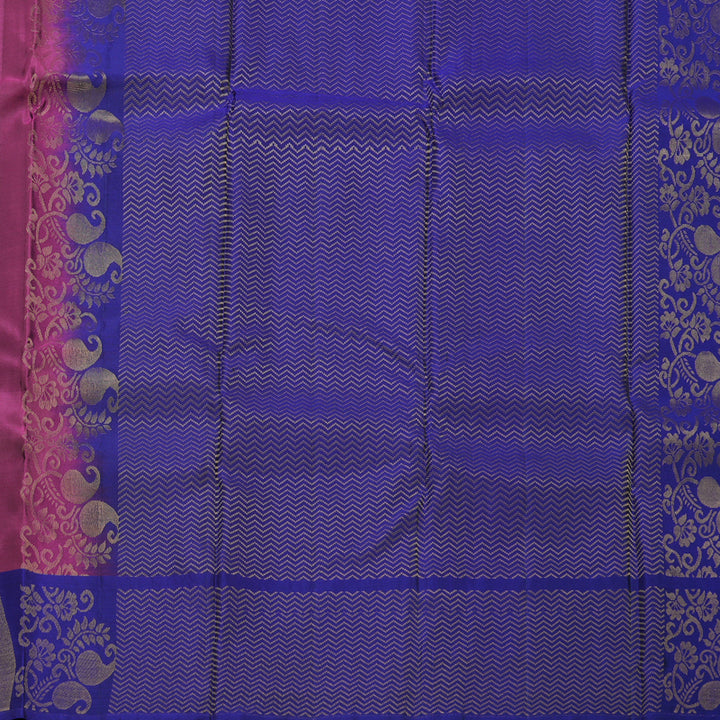 Hayagrivas Handloom Purple Kanjivaram Silk Saree with Blue Border KBF554G1-8