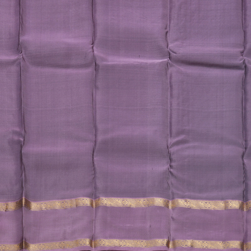 Hayagrivas Handloom Midnight Blue Kanjivaram Silk Saree with Lilac Border KBF556G1-5