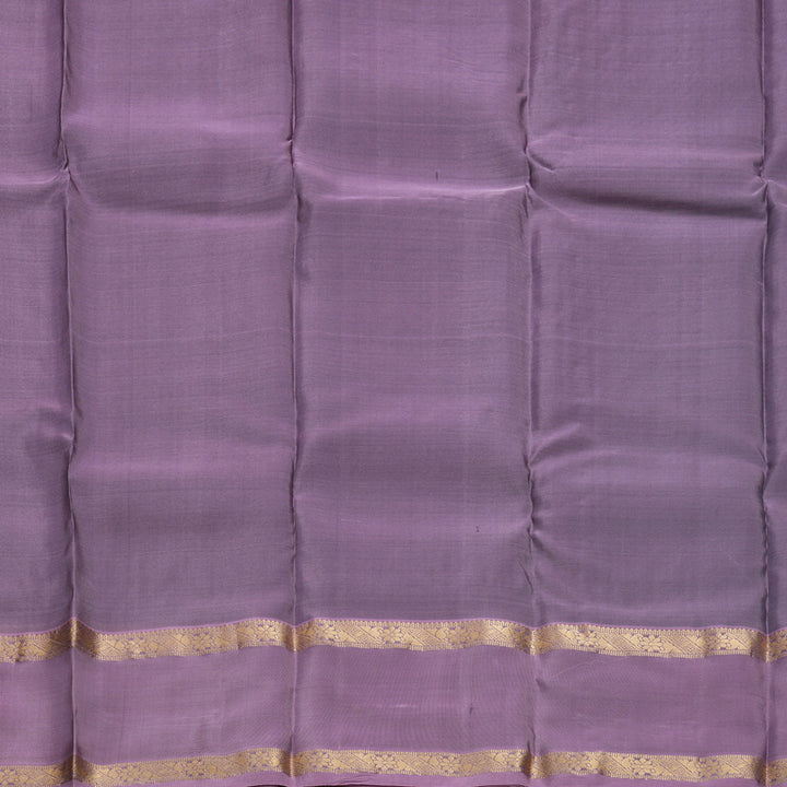 Hayagrivas Handloom Midnight Blue Kanjivaram Silk Saree with Lilac Border KBF556G1-5