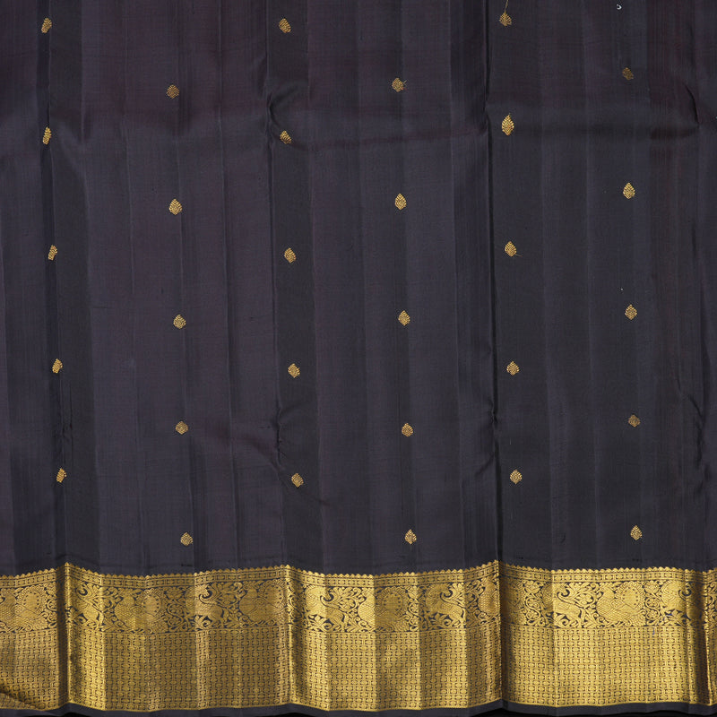 Hayagrivas Handloom Fuchsia Pink Kanjivaram Silk Saree with Deep Nagapazham Border KBF557G2-5